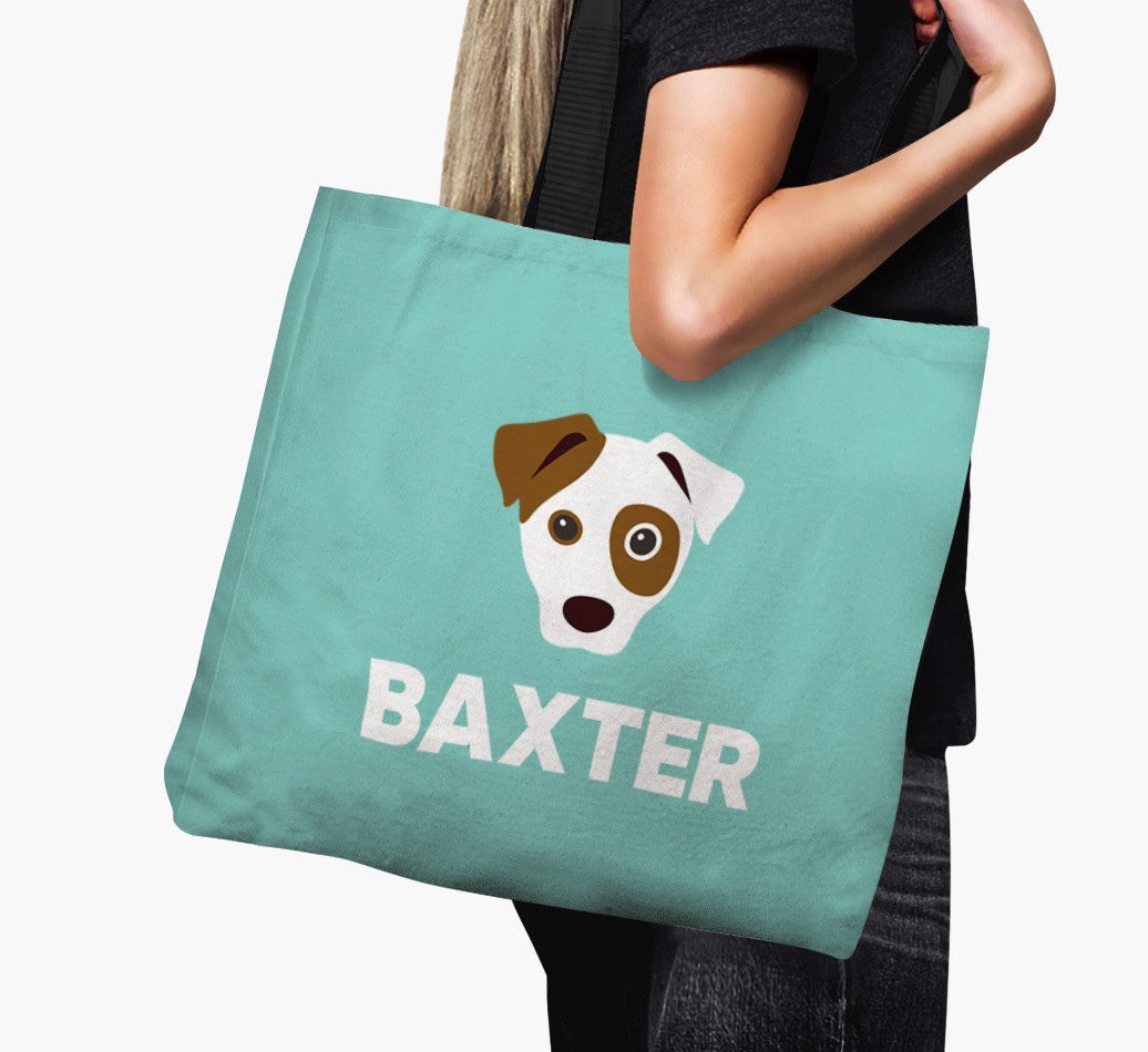 Personalized Canvas Bag Dog Name Icon