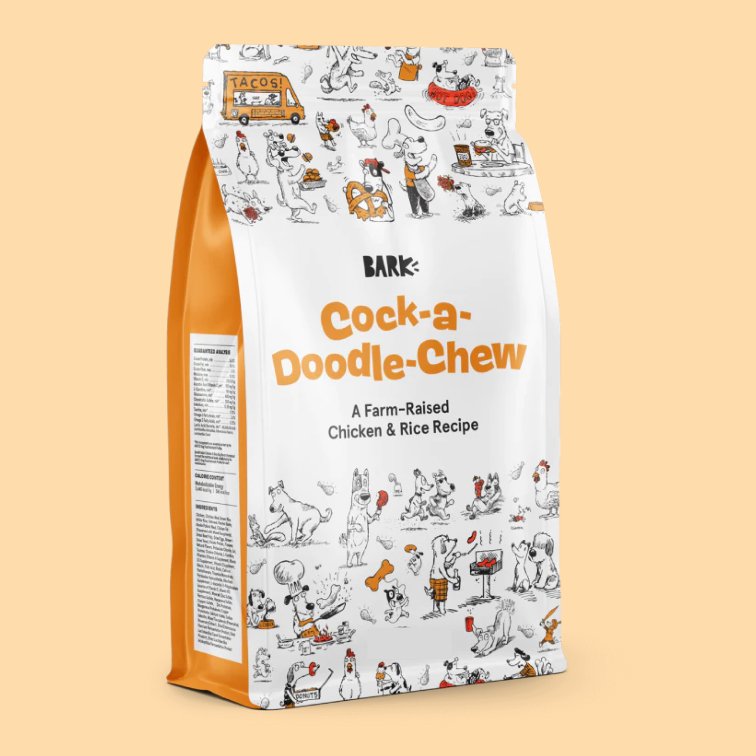 Chicken and Brown Rice Dog Food Bark 15lb Bag