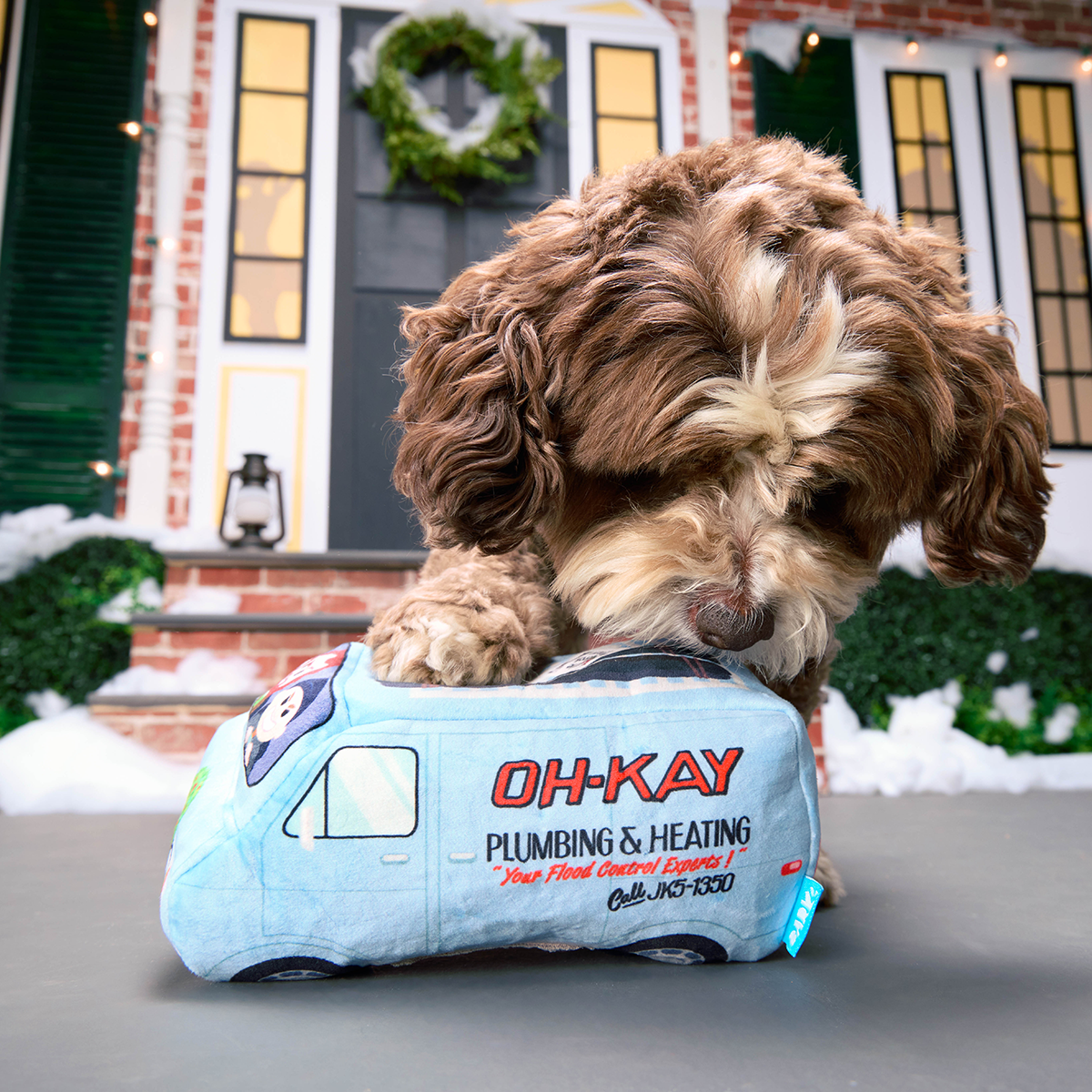 Home Alone Plush Dog Toy Holiday Gift Box