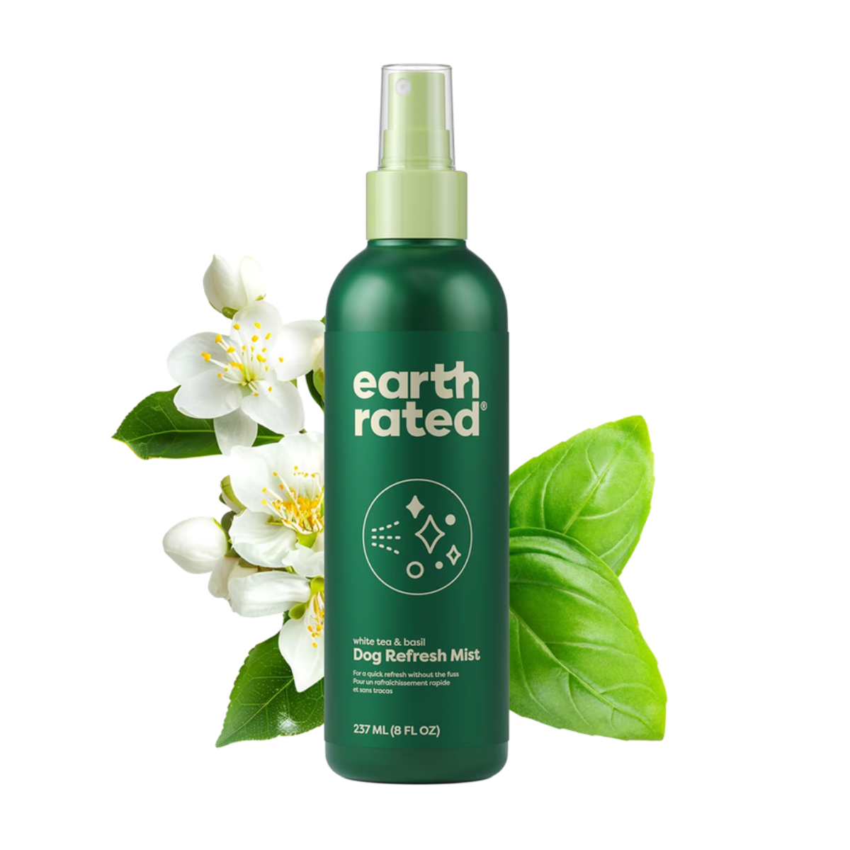 Earth Rated® Dog Deodorizing & Conditioning Refresh Mist, White Tea & Basil Scent, 8 oz