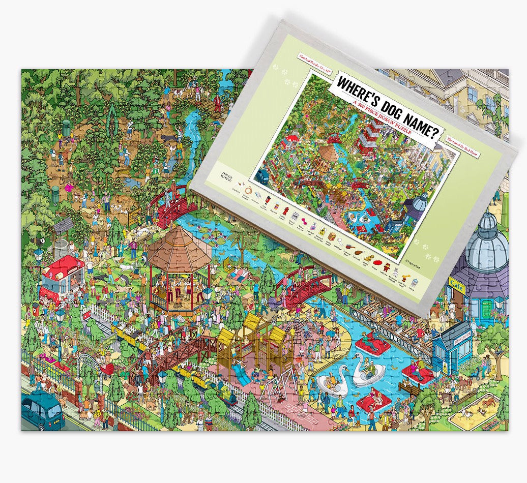 Personalized 500 Piece Puzzle: Bark in the Park