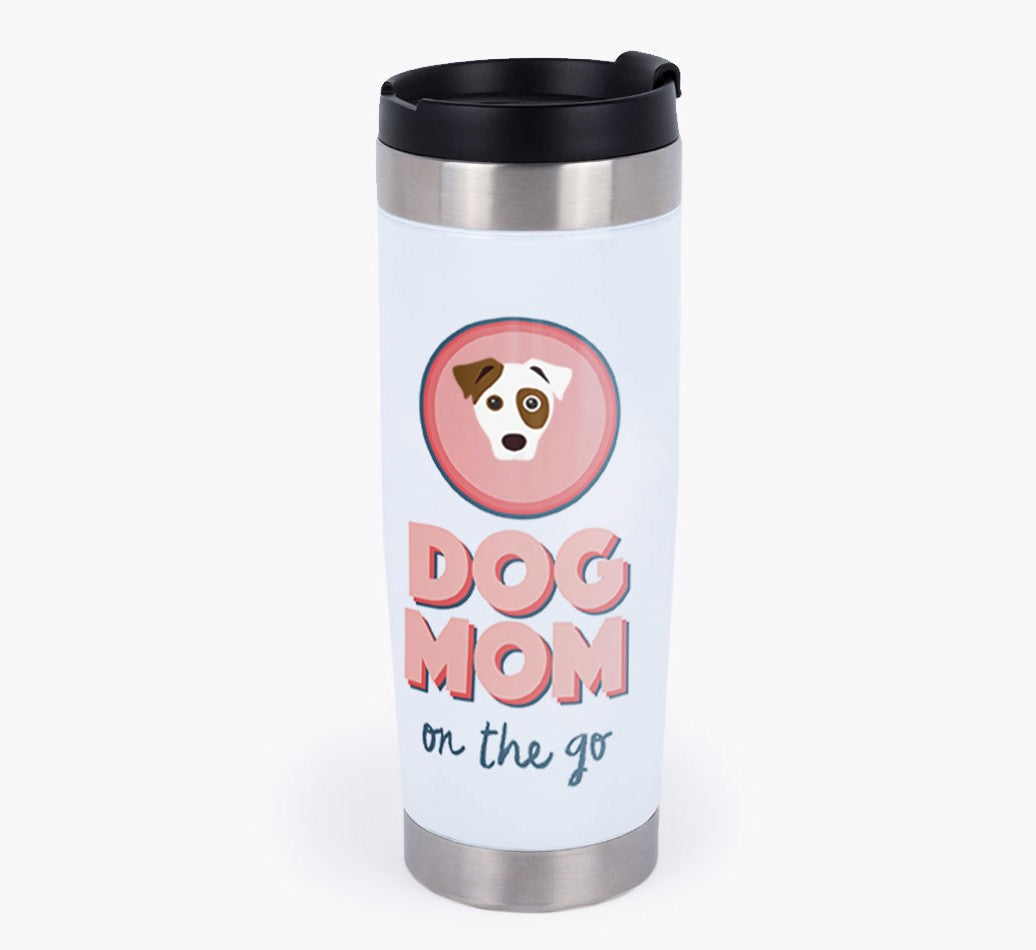 Personalized Travel Mug: Dog Mom on the Go