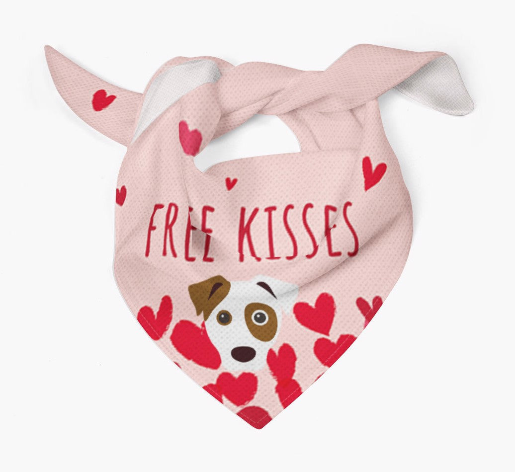Personalized Dog Bandana: Free Kisses