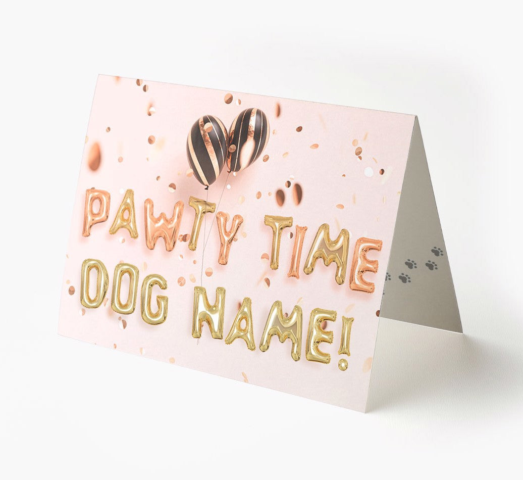 Personalized Dog Card Pawty Time
