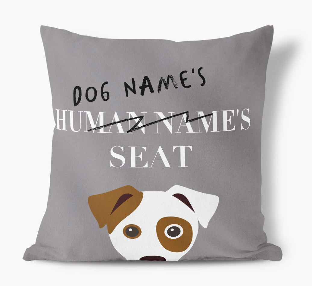 Embroidered dog outlet pillow