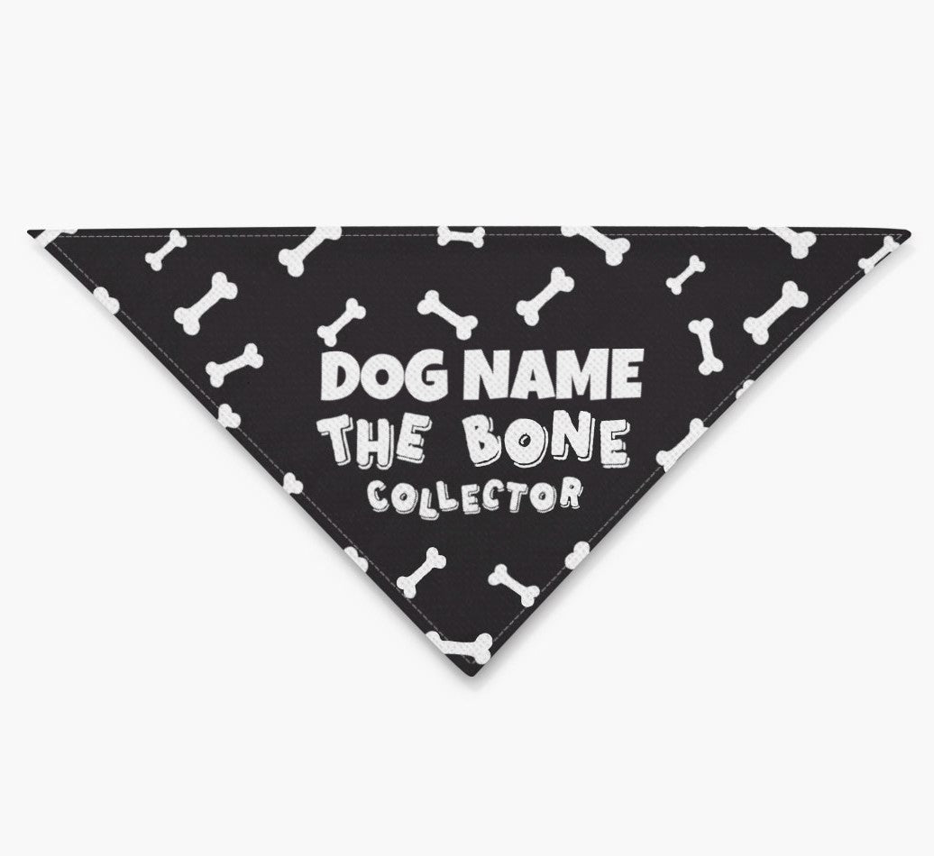 Personalized Dog Bandana: Bone Collector