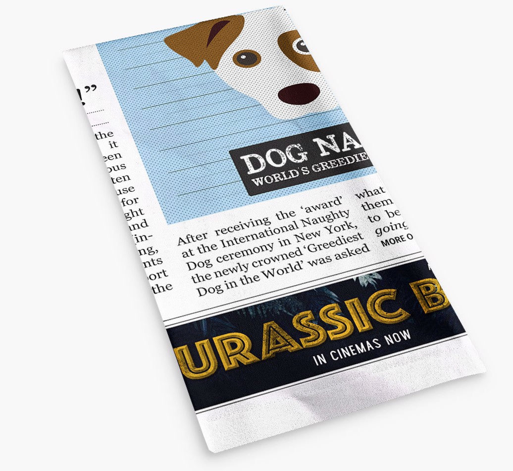 Personalized Dish Towel: Greediest Dog in the World