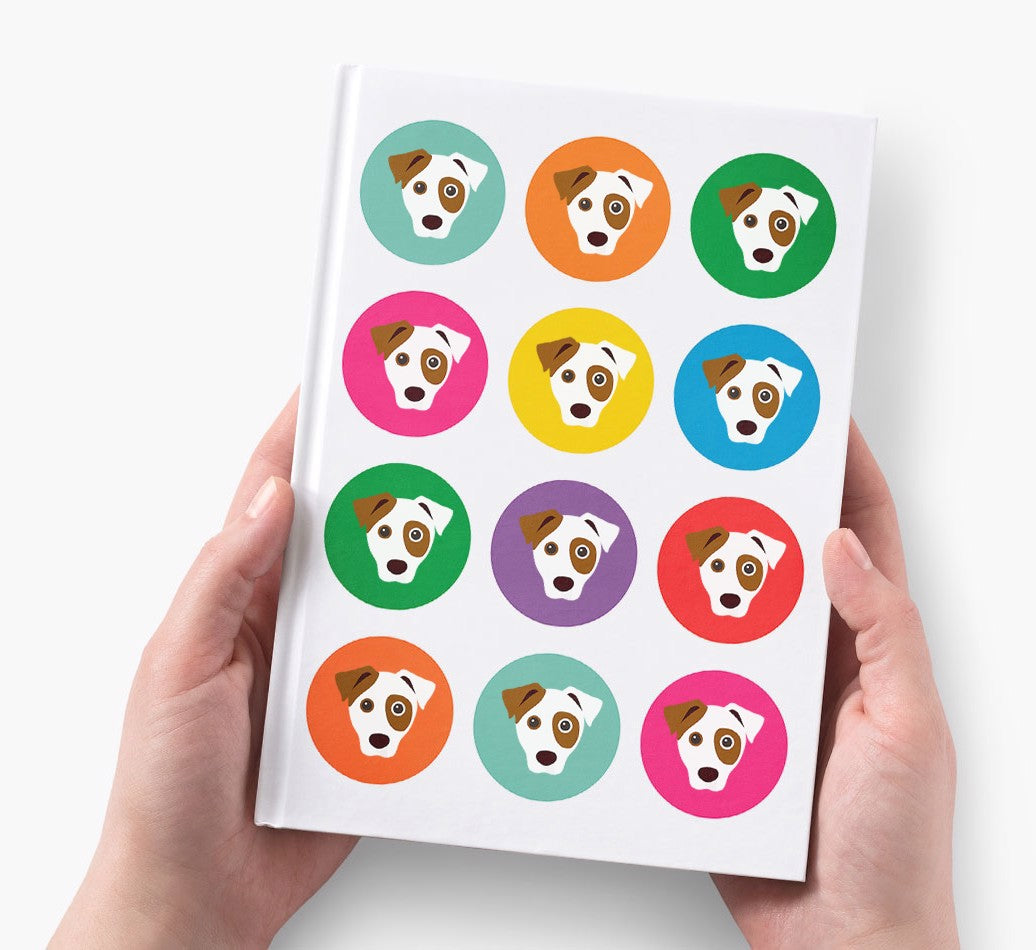 Personalized Dog Notebook: Colorful Dog Icons