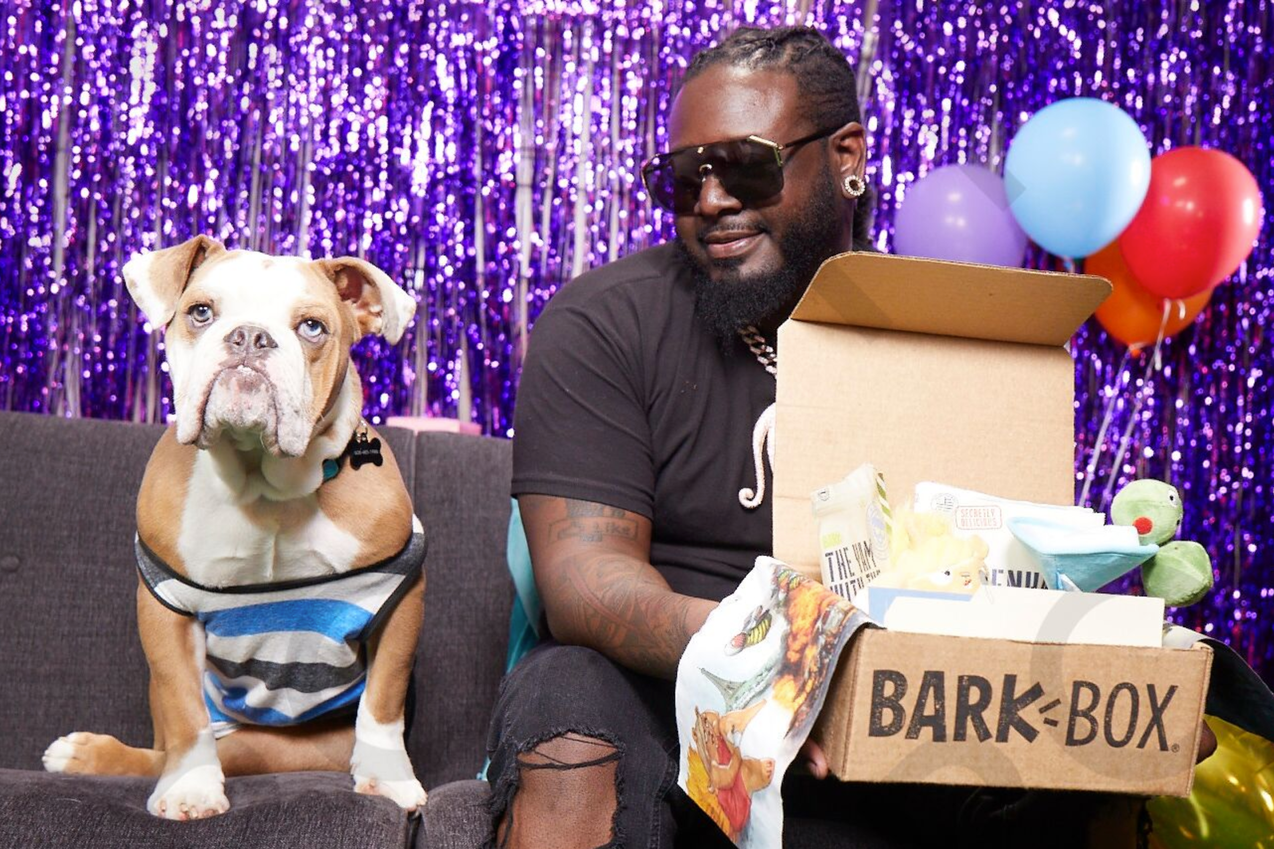 BARK & T-Pain Pop (Plush) Bottles in New “It’s My Dog Birthday” Music Video