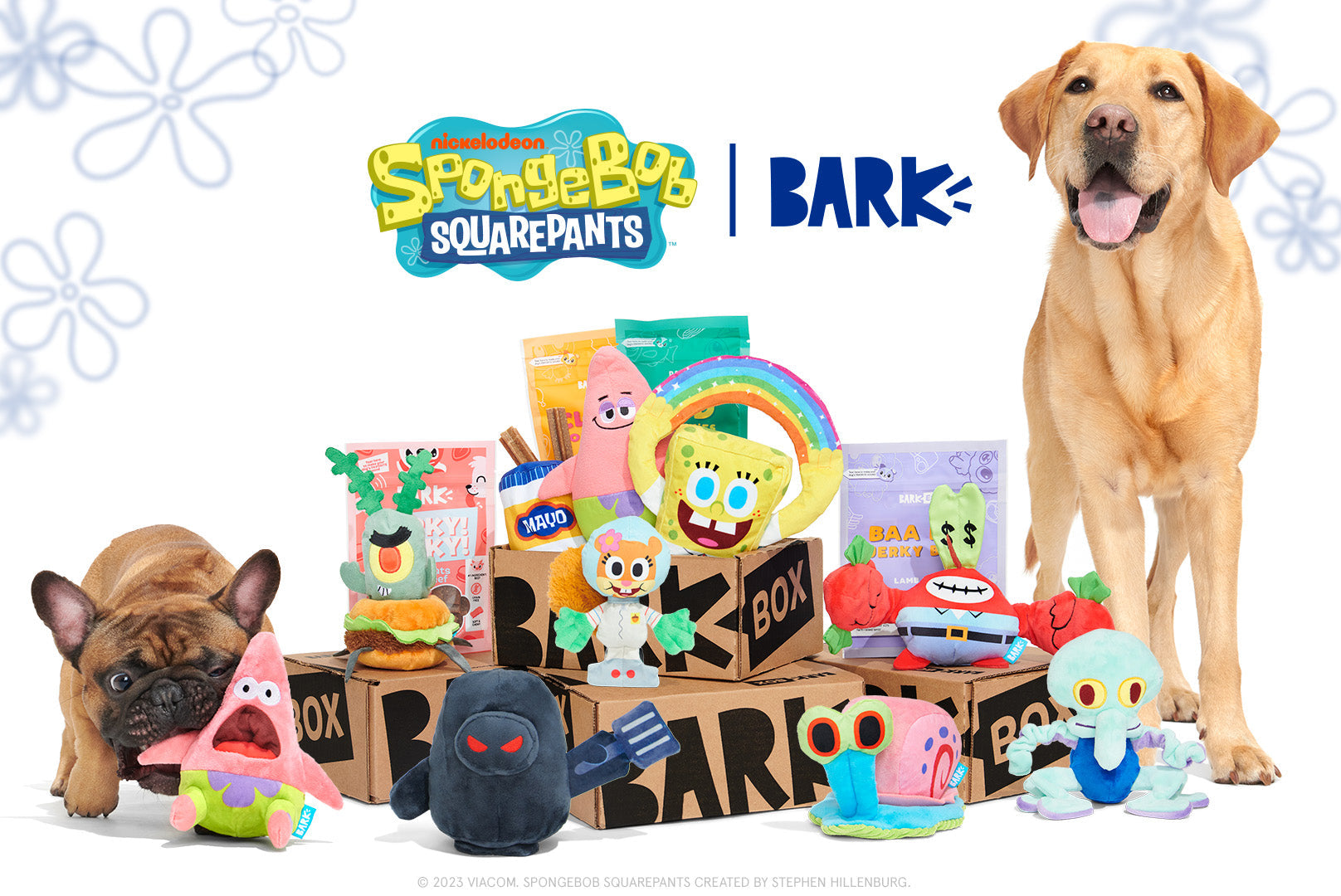 spongebob dog toys display
