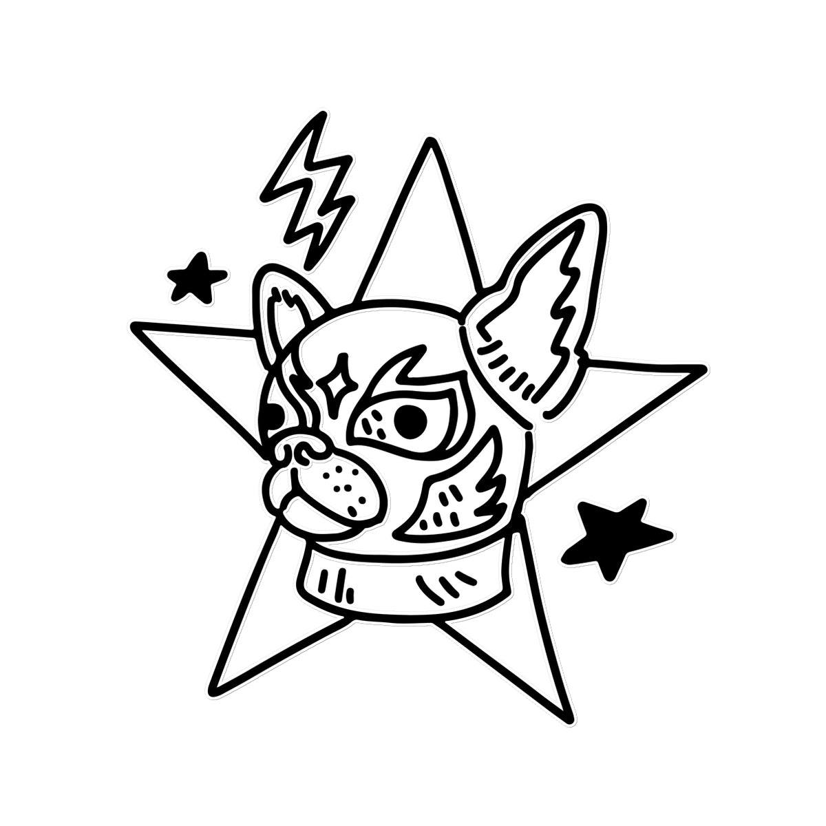 Dog Star Temporary Tattoo