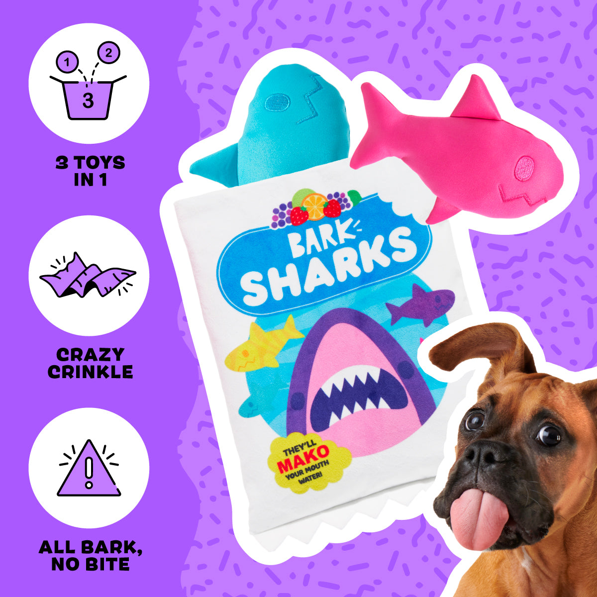 Junk Food Club, Plush Monthly Dog Toys