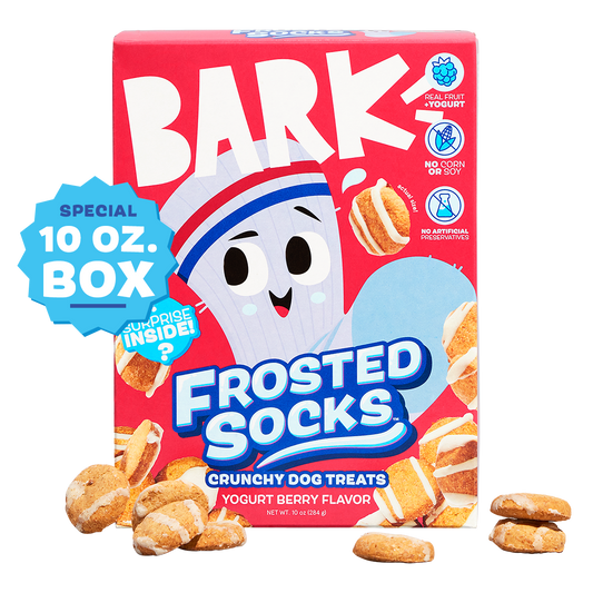 Frosted Socks - Crunchy Dog Treats - Yogurt Berry Flavor