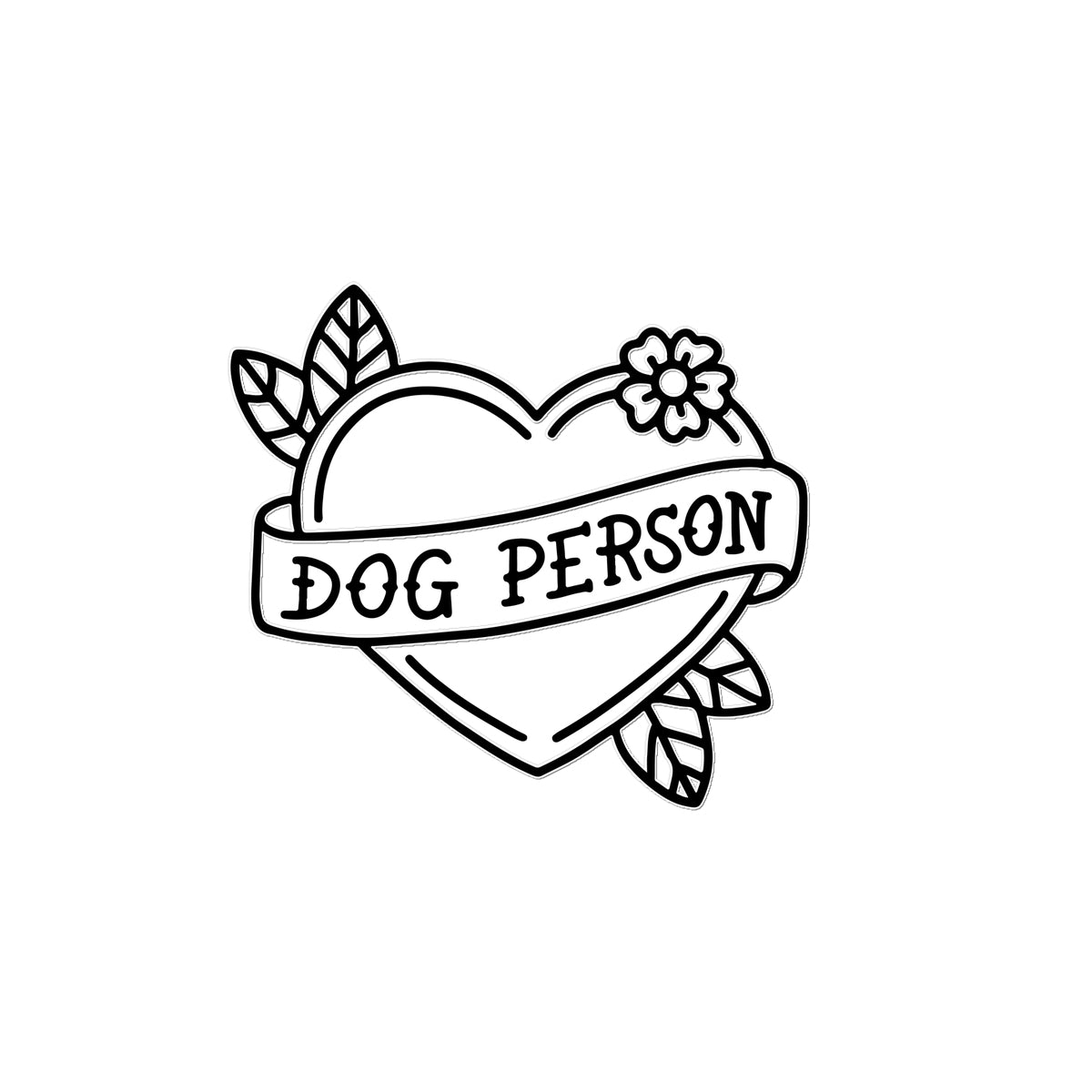 Dog Person Temporary Tattoo