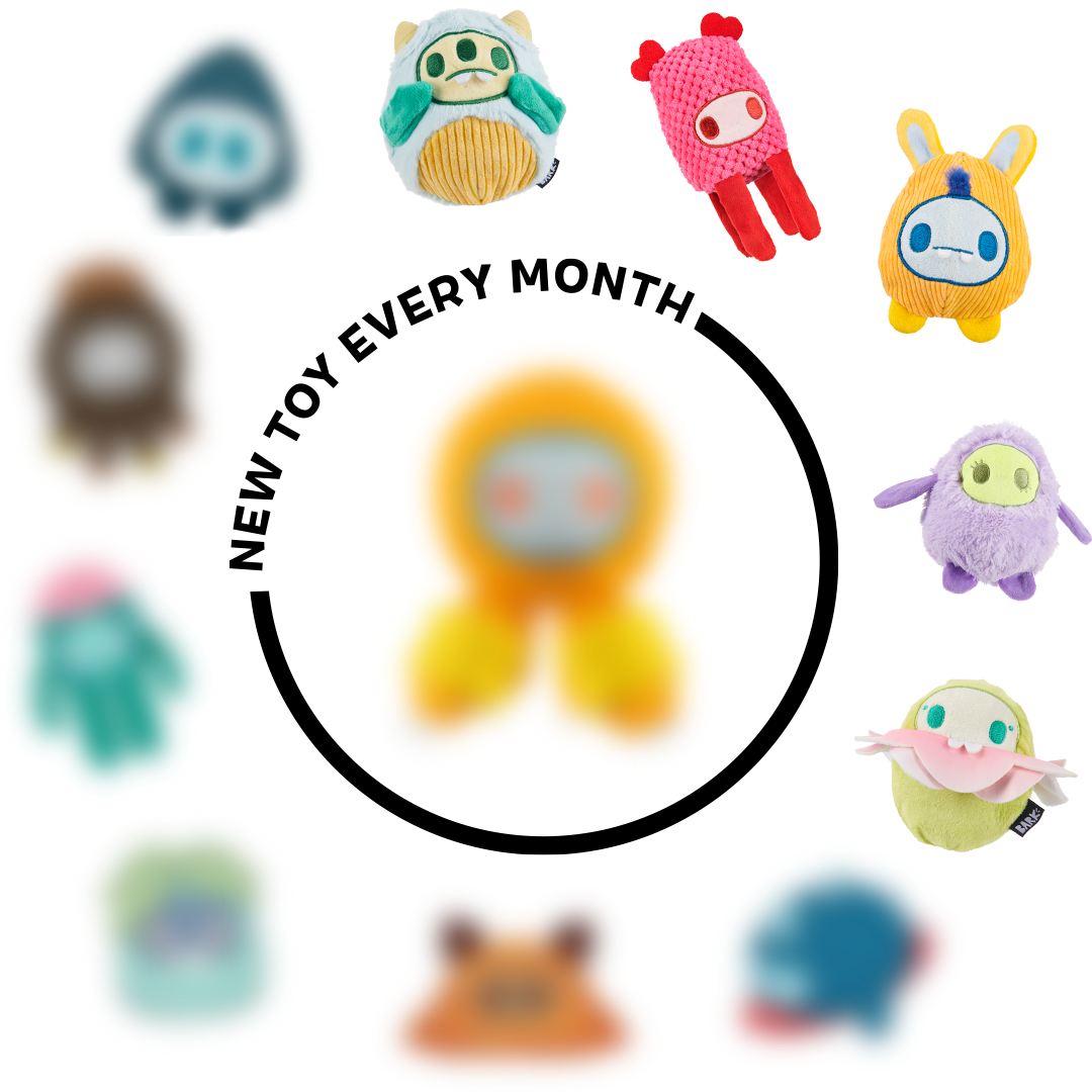 Secret Monster Club, Super Chewer Durable 2-in-1 Rip and Reveal Monthly Dog Toys