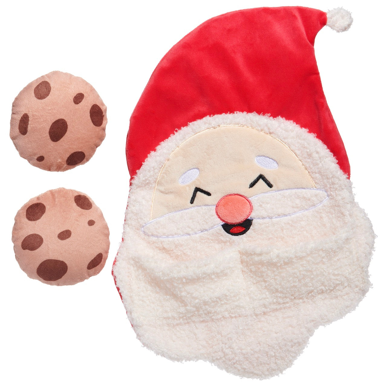 Santa Cookie Beard Treat-Hiding Plush Toy