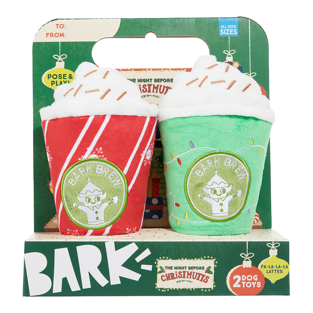 Fa-la-la-la Lattes Plush Dog Toy Bundle