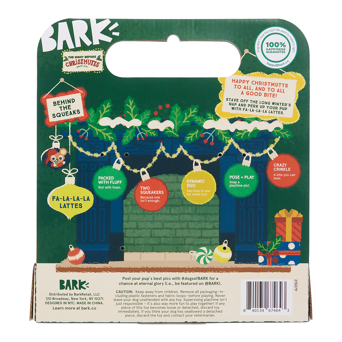 Fa-la-la-la Lattes Plush Dog Toy Bundle