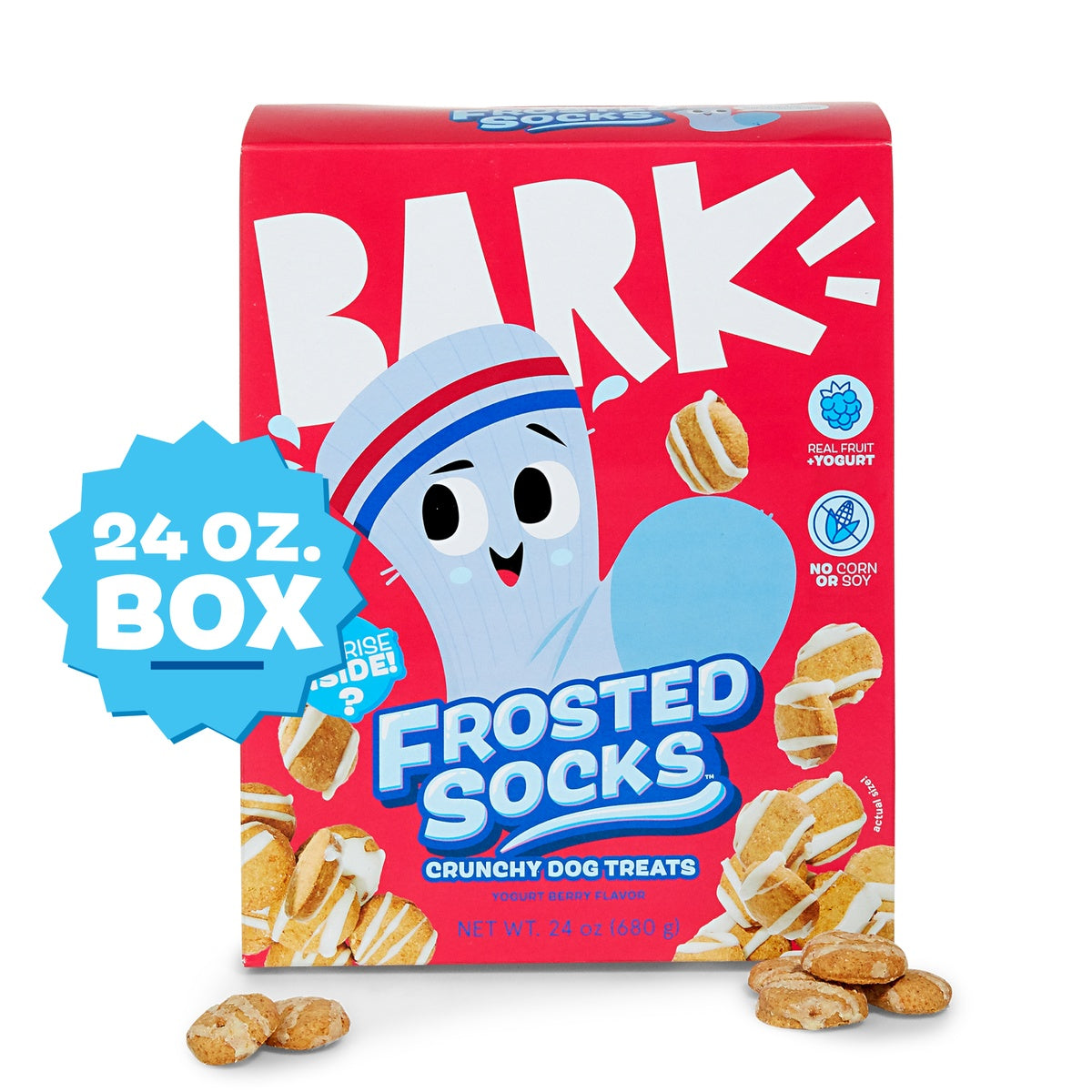 Frosted Socks™ Yogurt Berry Flavor Vegetarian Cereal Dog Treats, 24 oz