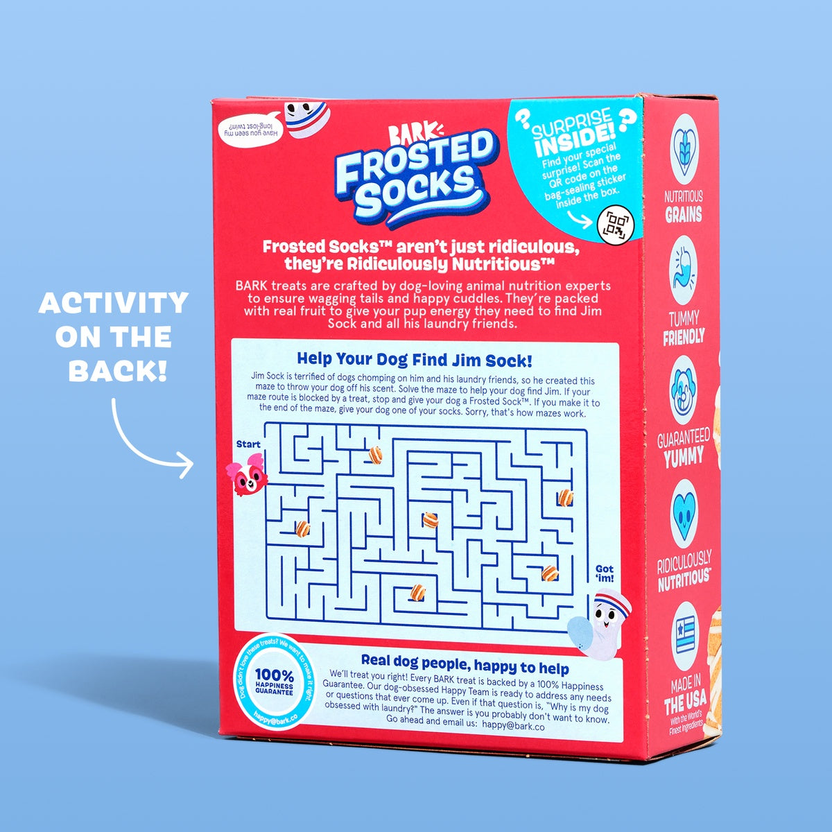 Frosted Socks™ Yogurt Berry Flavor Vegetarian Cereal Dog Treats, 24 oz