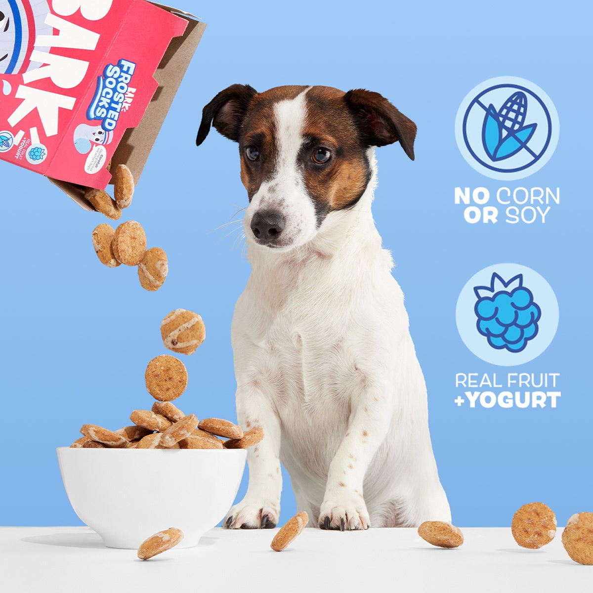 Frosted Socks™ Yogurt Berry Flavor Vegetarian Cereal Dog Treats