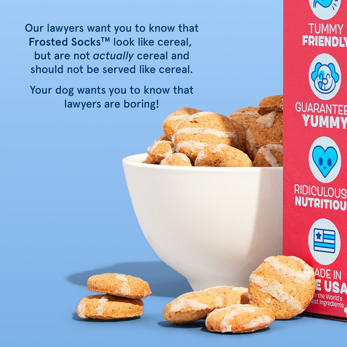 Frosted Socks™ Yogurt Berry Flavor Vegetarian Cereal Dog Treats, 24 oz