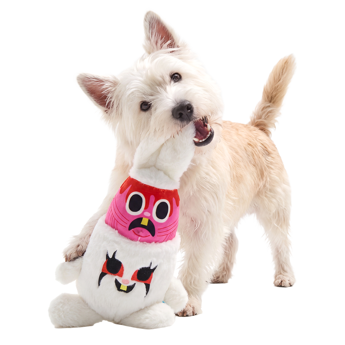 Psycho Bunny Plush Multi-Part + Enrichment Dog Toy