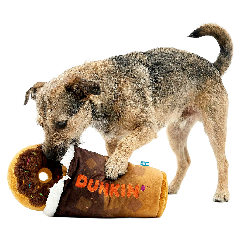 Dunkin'® Iced Signature Latte & Chocolate Frosted Sprinkles Donut Plush Extra-Large Dog Toy