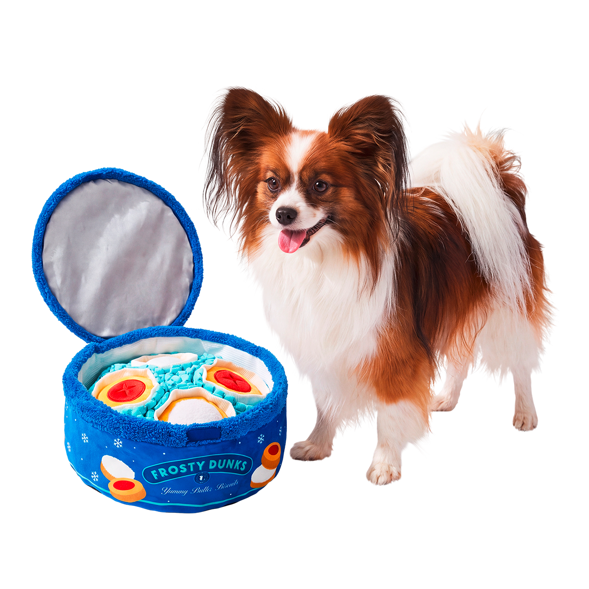 Frosty Dunks Plush Extra-Large + Multi-Part + Enrichment Dog Toy