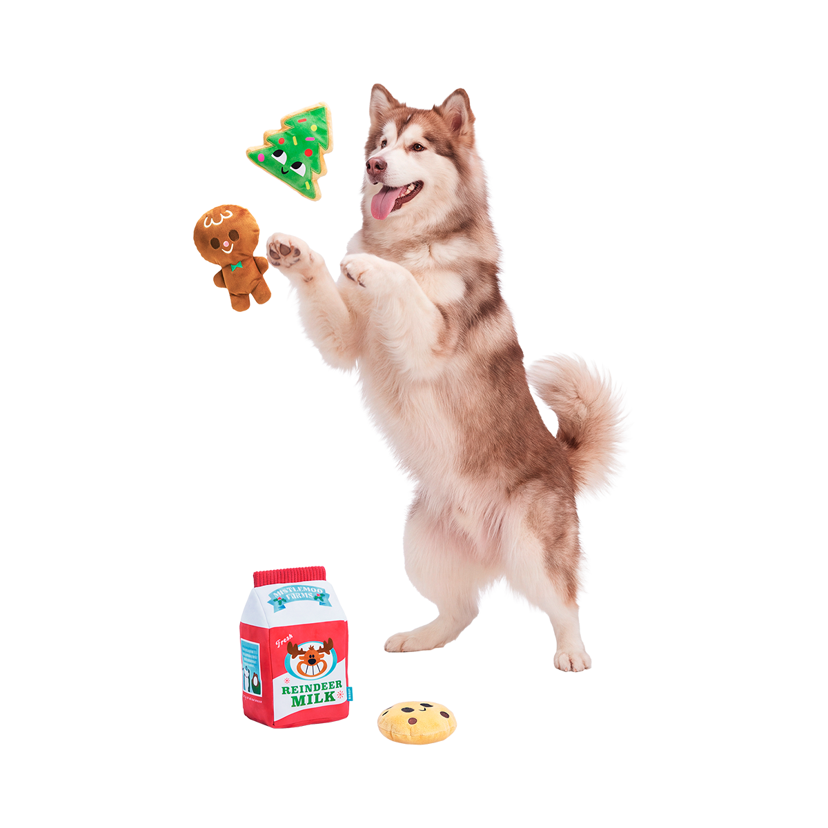 North Pole Noms Plush Multi-Part + Enrichment Dog Toy