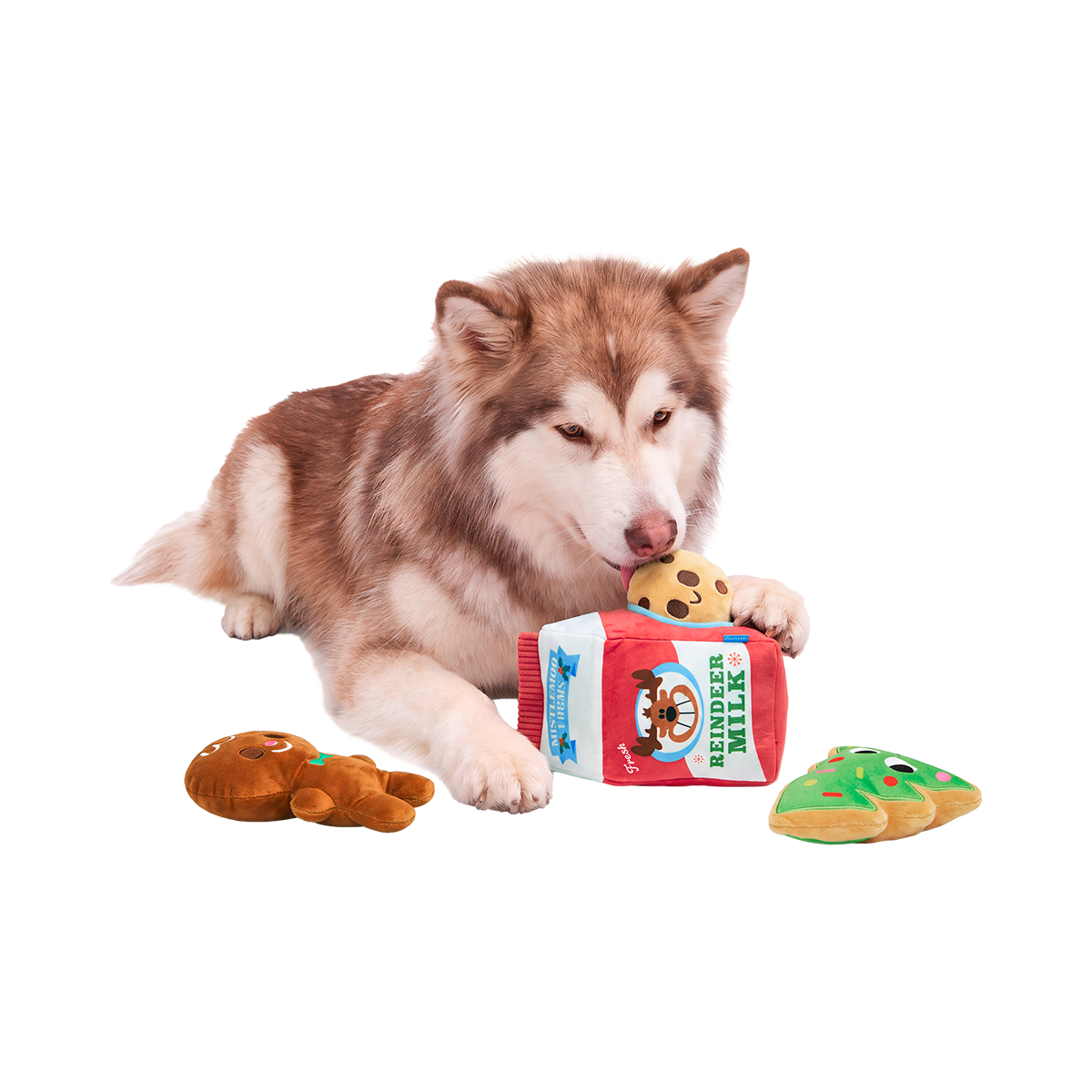 North Pole Noms Plush Multi-Part + Enrichment Dog Toy