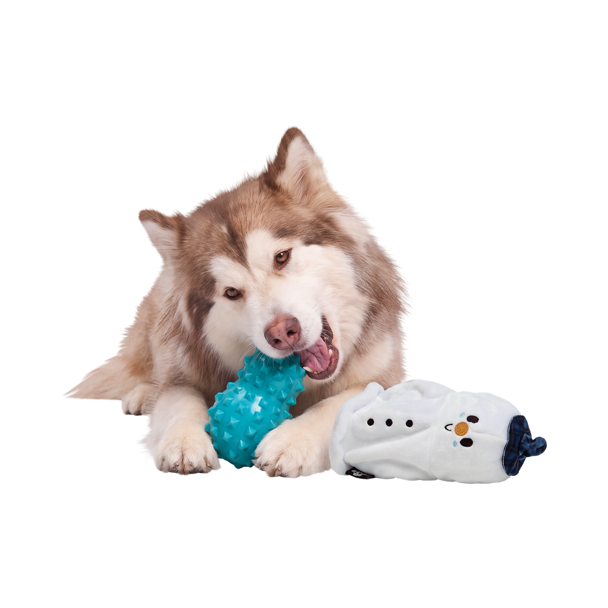 Slushy the Snowman Super Chewer Durable 2-in-1 Dog Toy