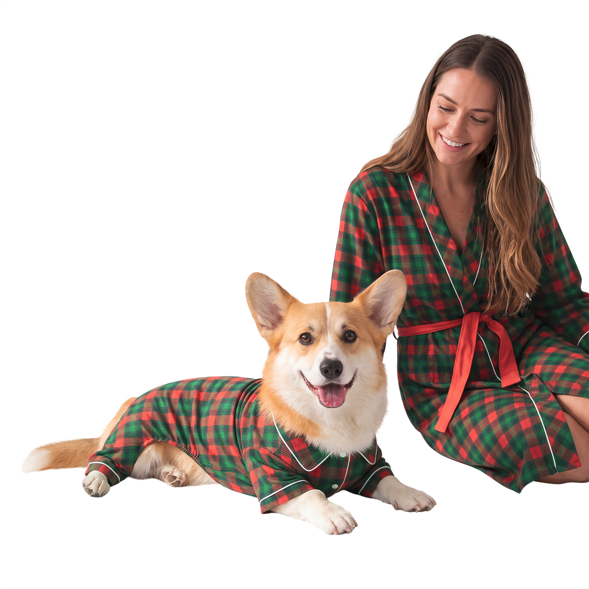 Howliday PJs For Two Dog PJ & Human Robe Set