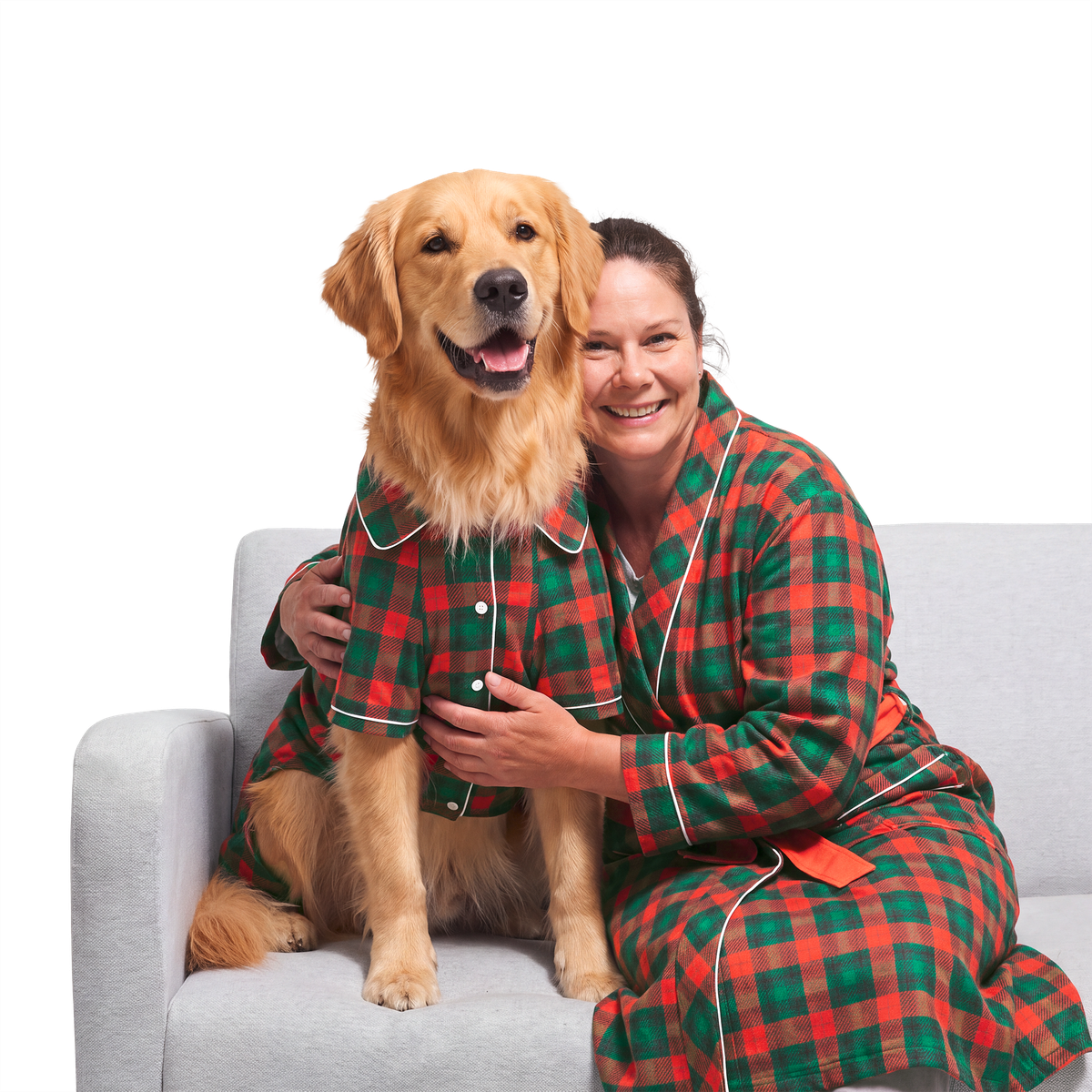 Howliday PJs For Two Dog PJ & Human Robe Set