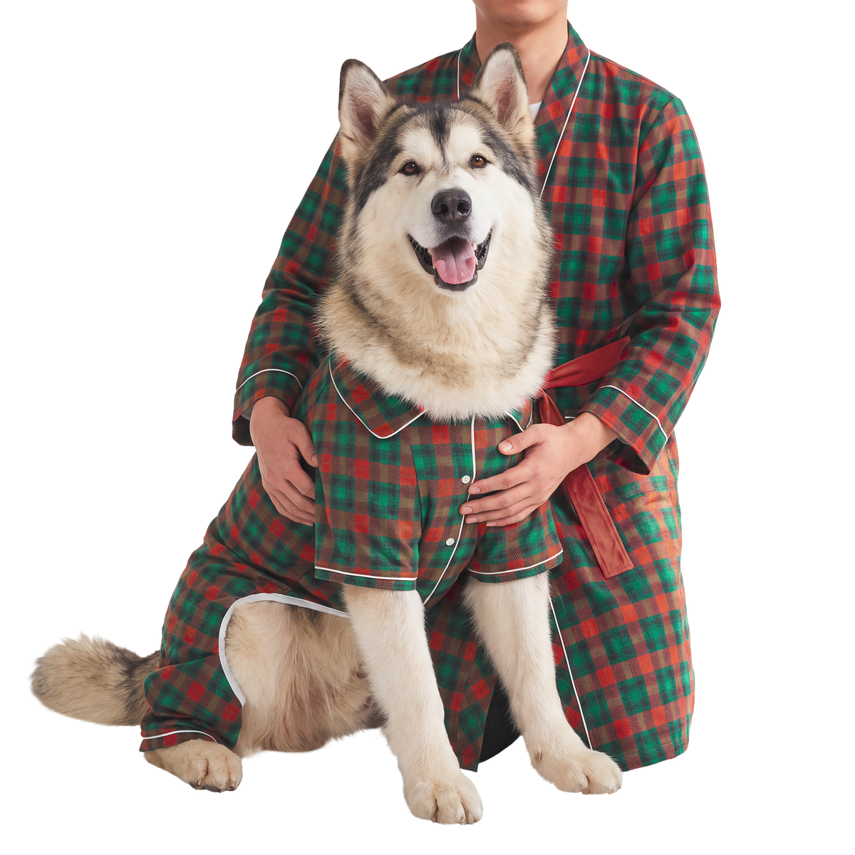 Howliday PJs For Two Dog PJ & Human Robe Set