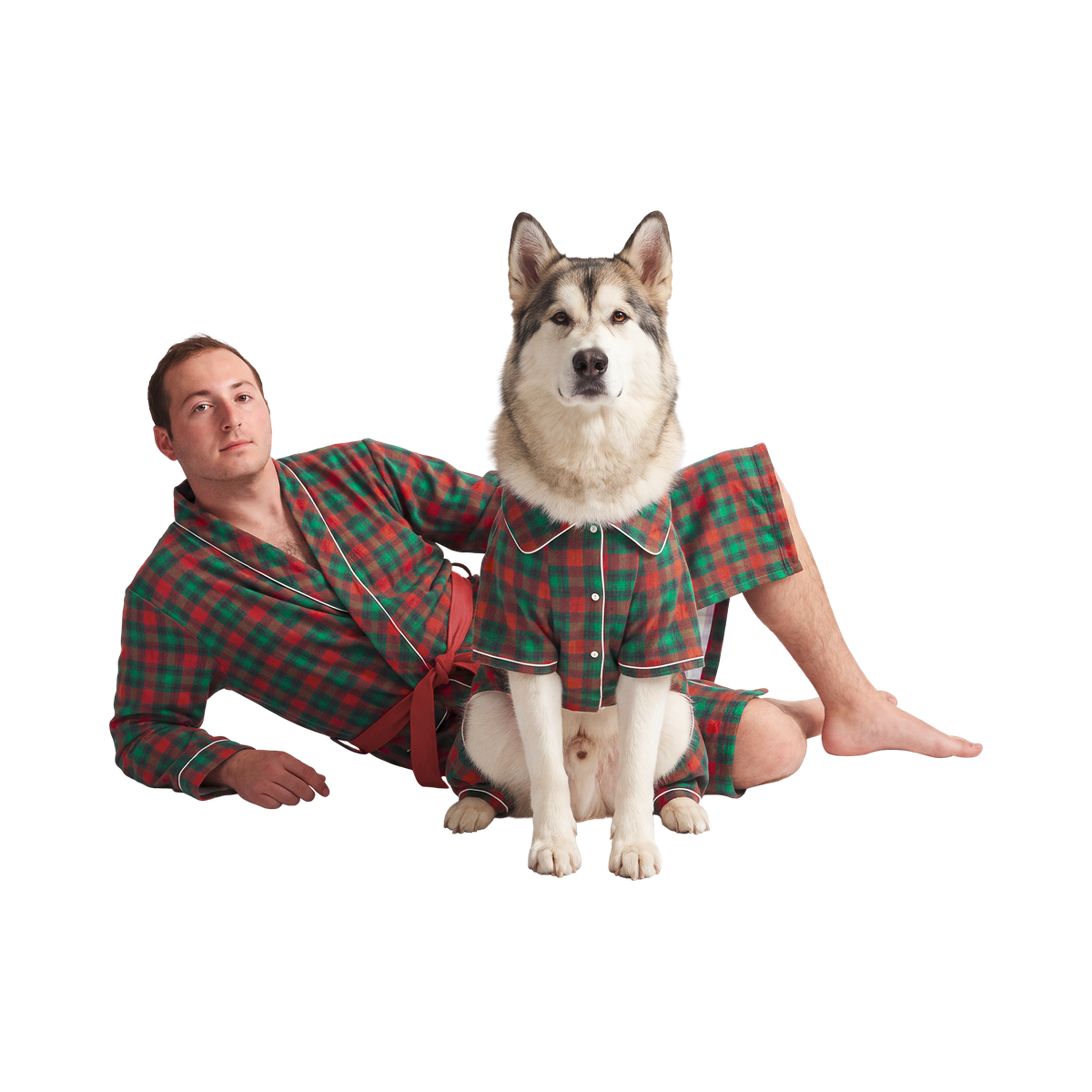 Howliday PJs For Two Dog PJ & Human Robe Set