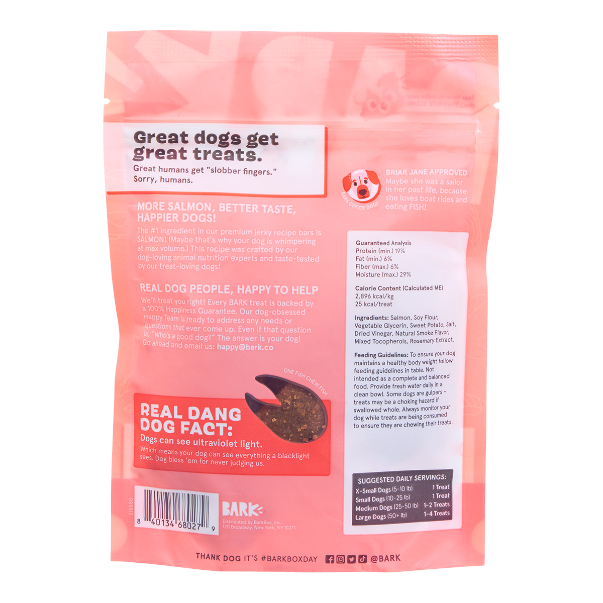 Swimmy Jerky Bars Fish Dog Treats, 3 oz