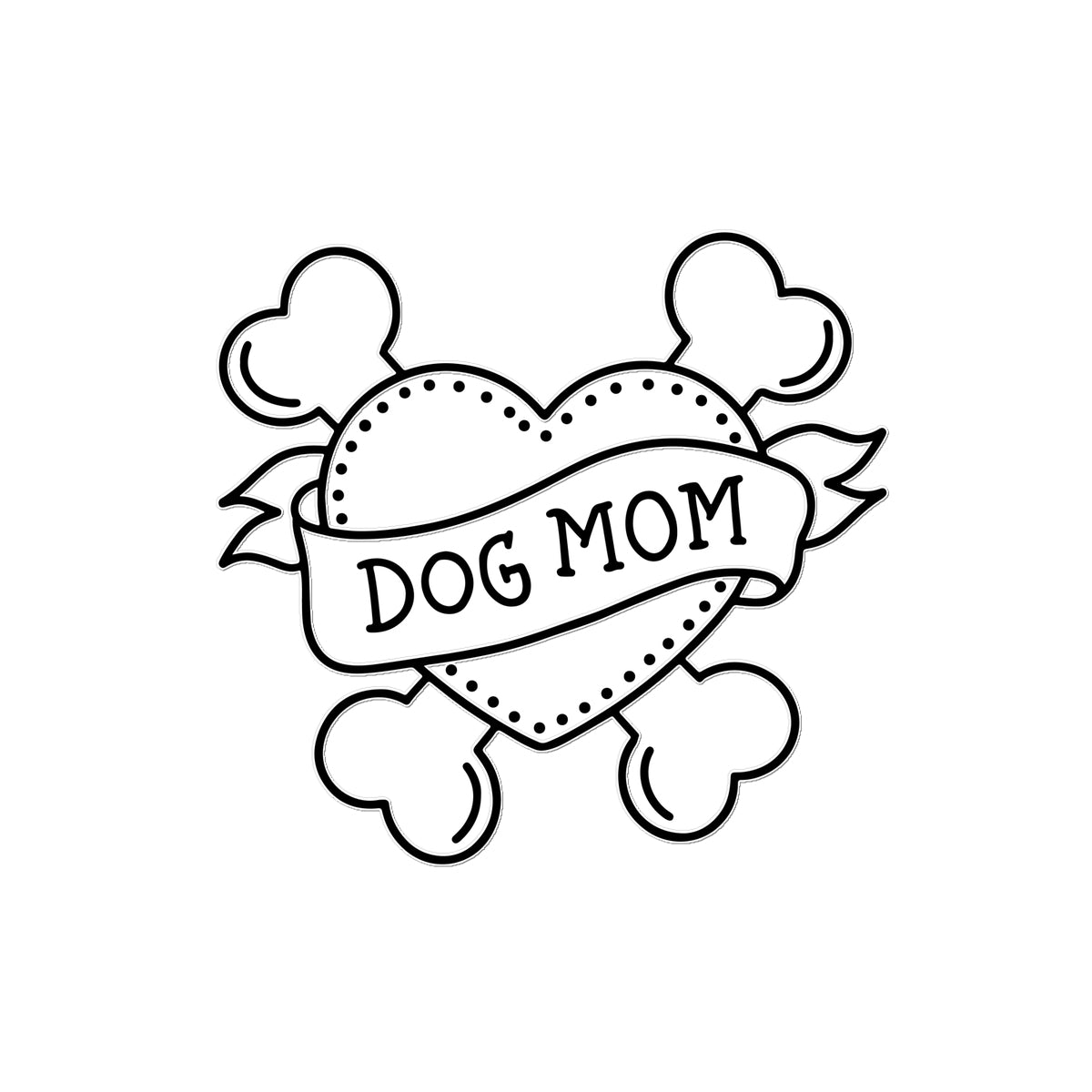 Dog Mom Temporary Tattoo