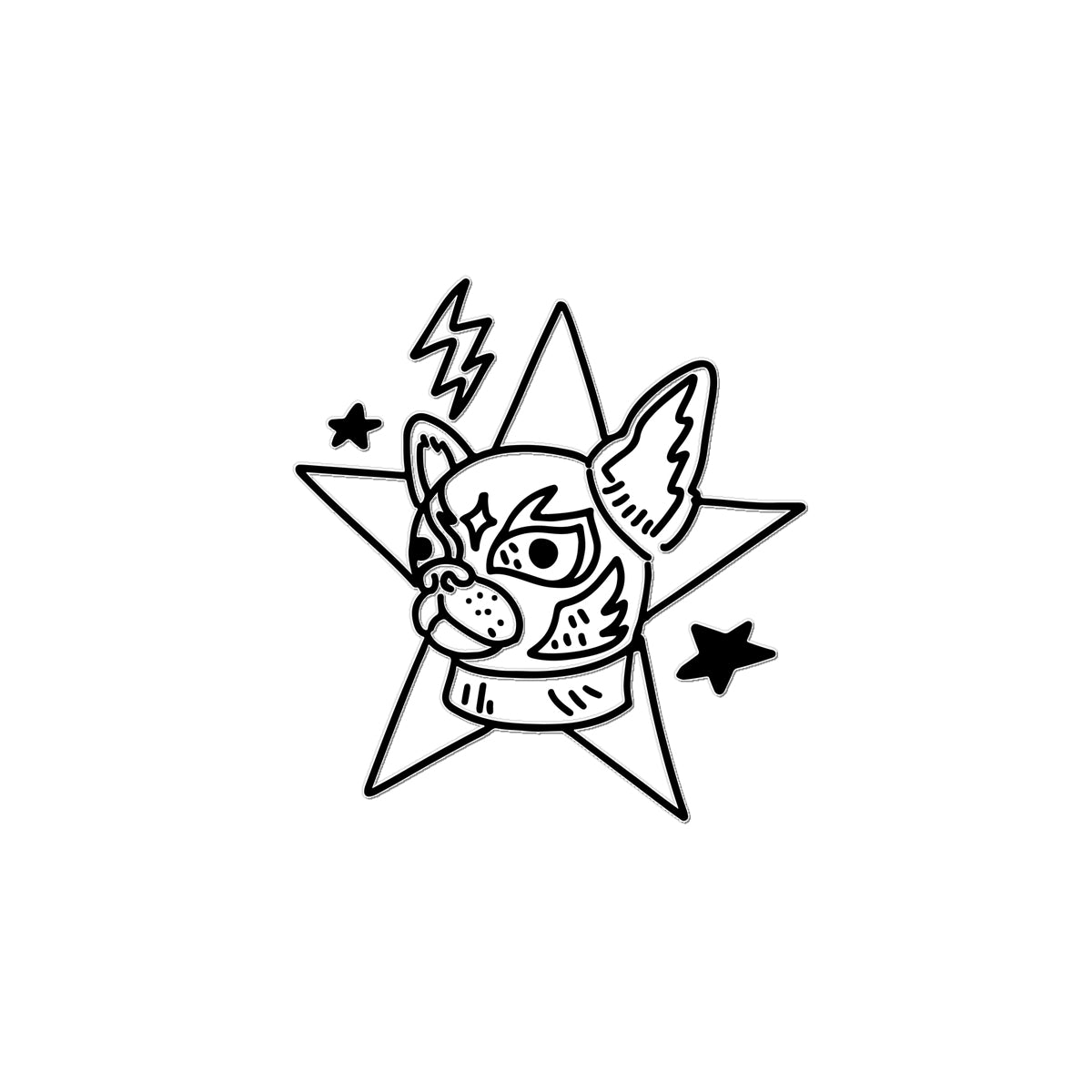 Dog Star Temporary Tattoo