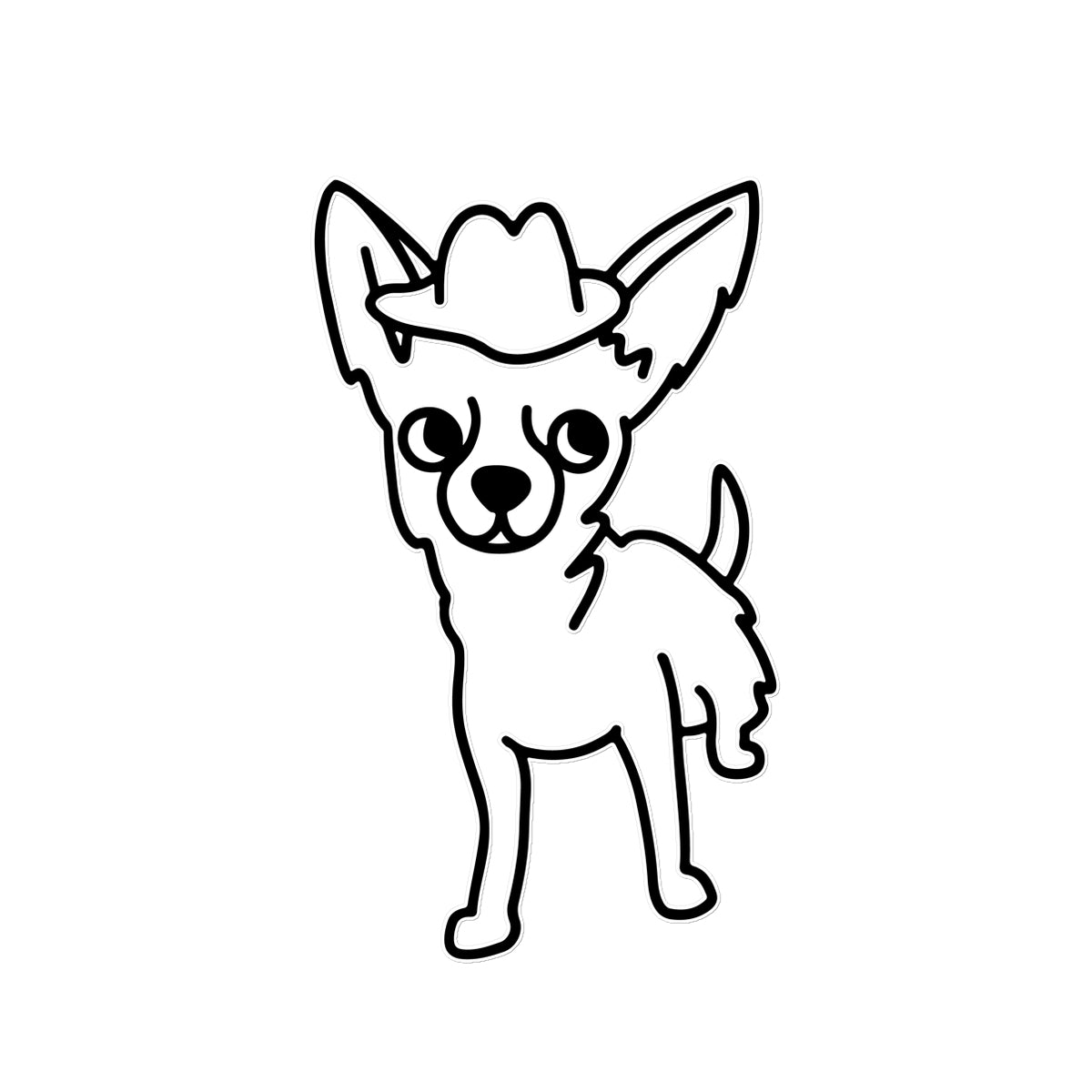 Dog With Hat Temporary Tattoo