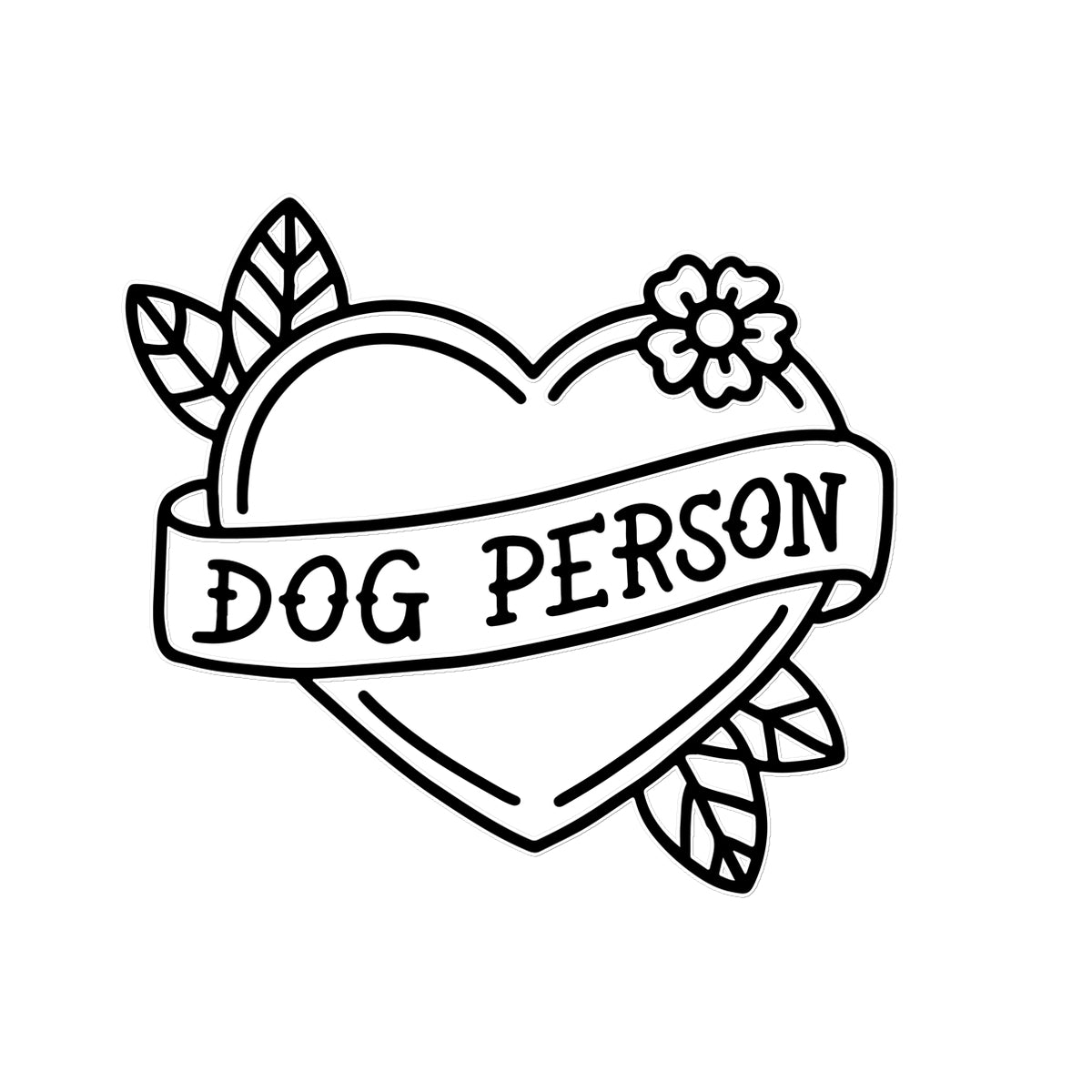 Dog Person Temporary Tattoo