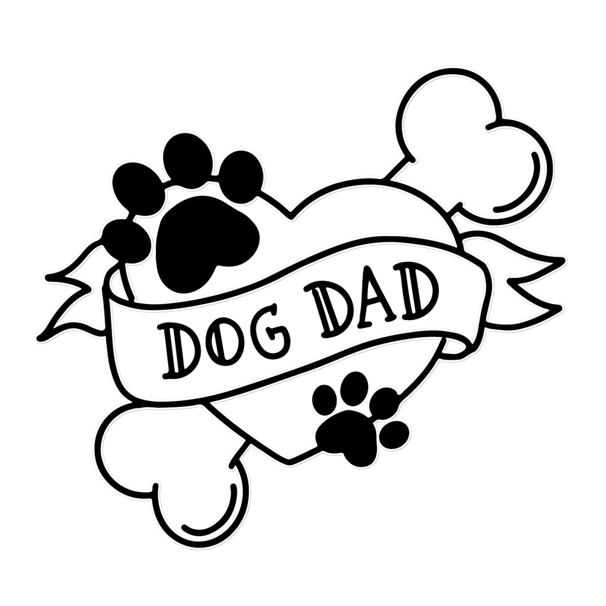 Dog Dad Temporary Tattoo