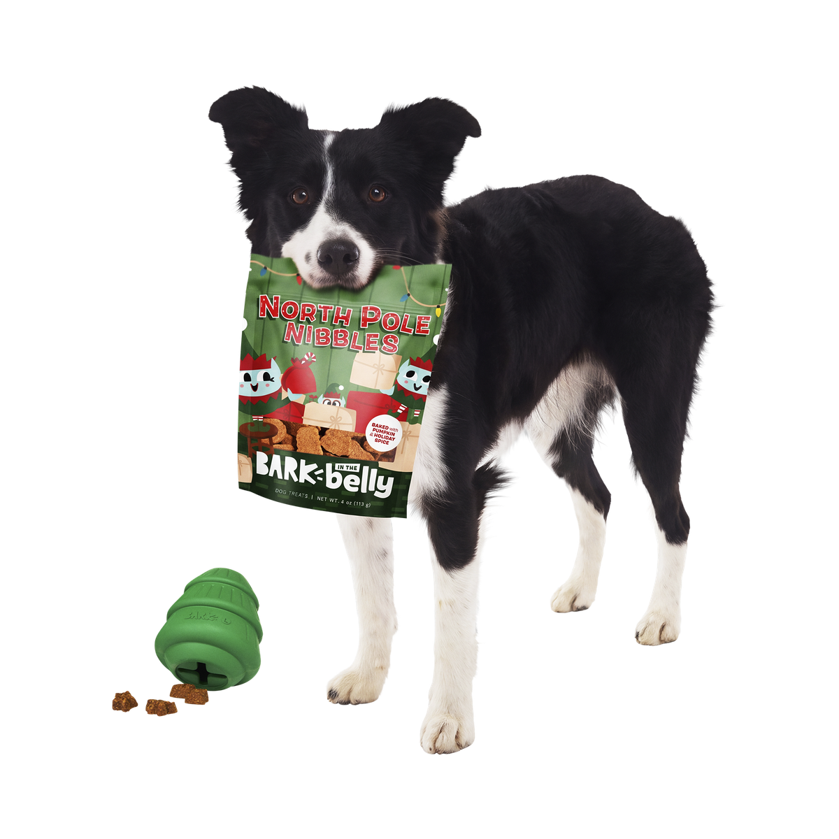 O'Christmas Tree Dog Toy and Dog Treat Bundle