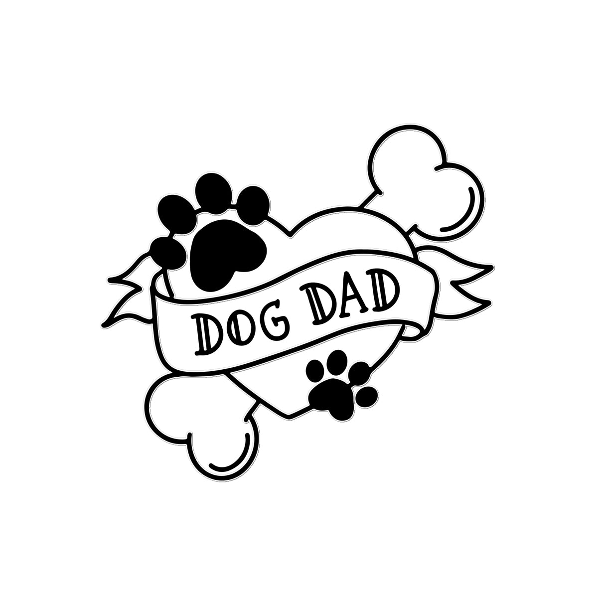 Dog Dad Temporary Tattoo