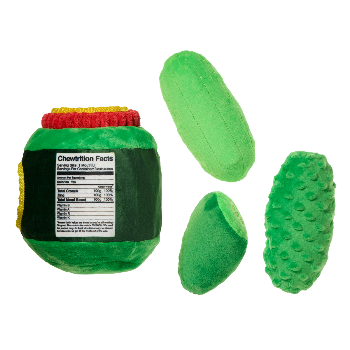 Dill-emma Squad XL Multipart Pickle Plush Dog Toy