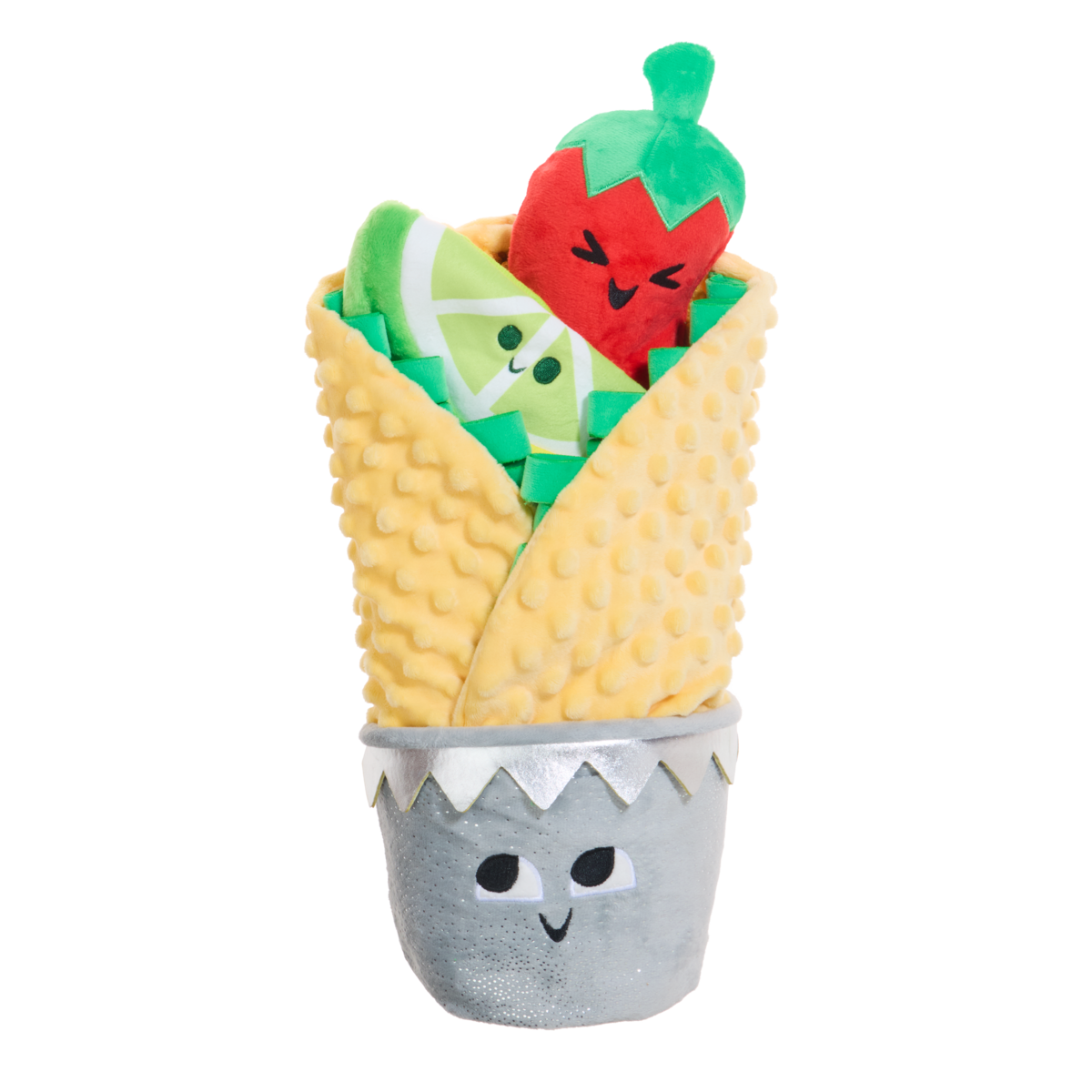 Extra-Snuffed Burrito Plush Multi-Part + Enrichment Dog Toy