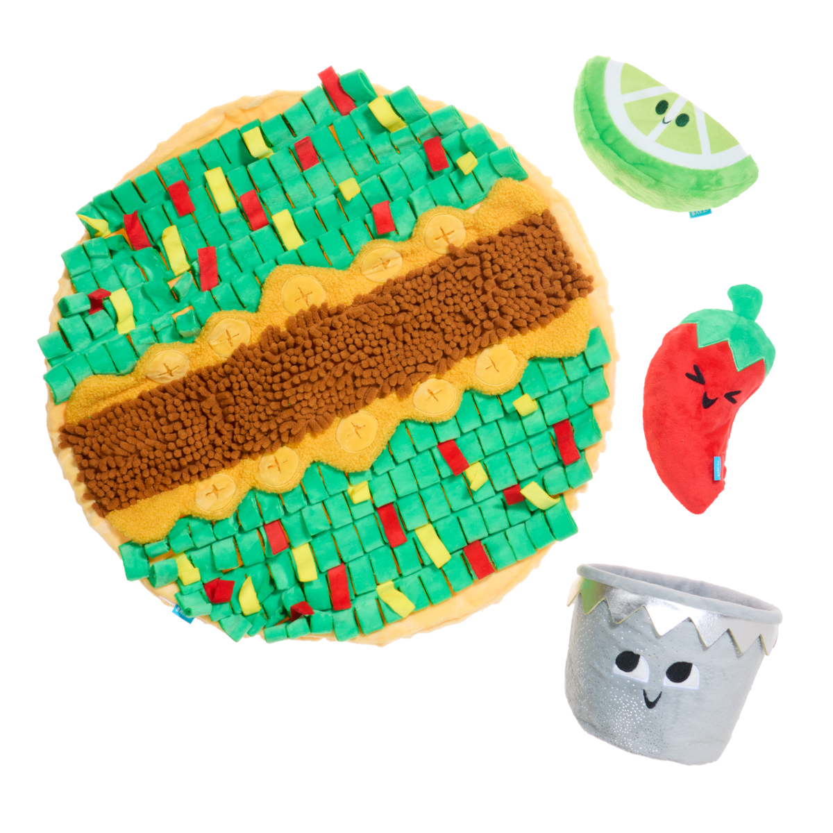 Extra-Snuffed Burrito Plush Multi-Part + Enrichment Dog Toy