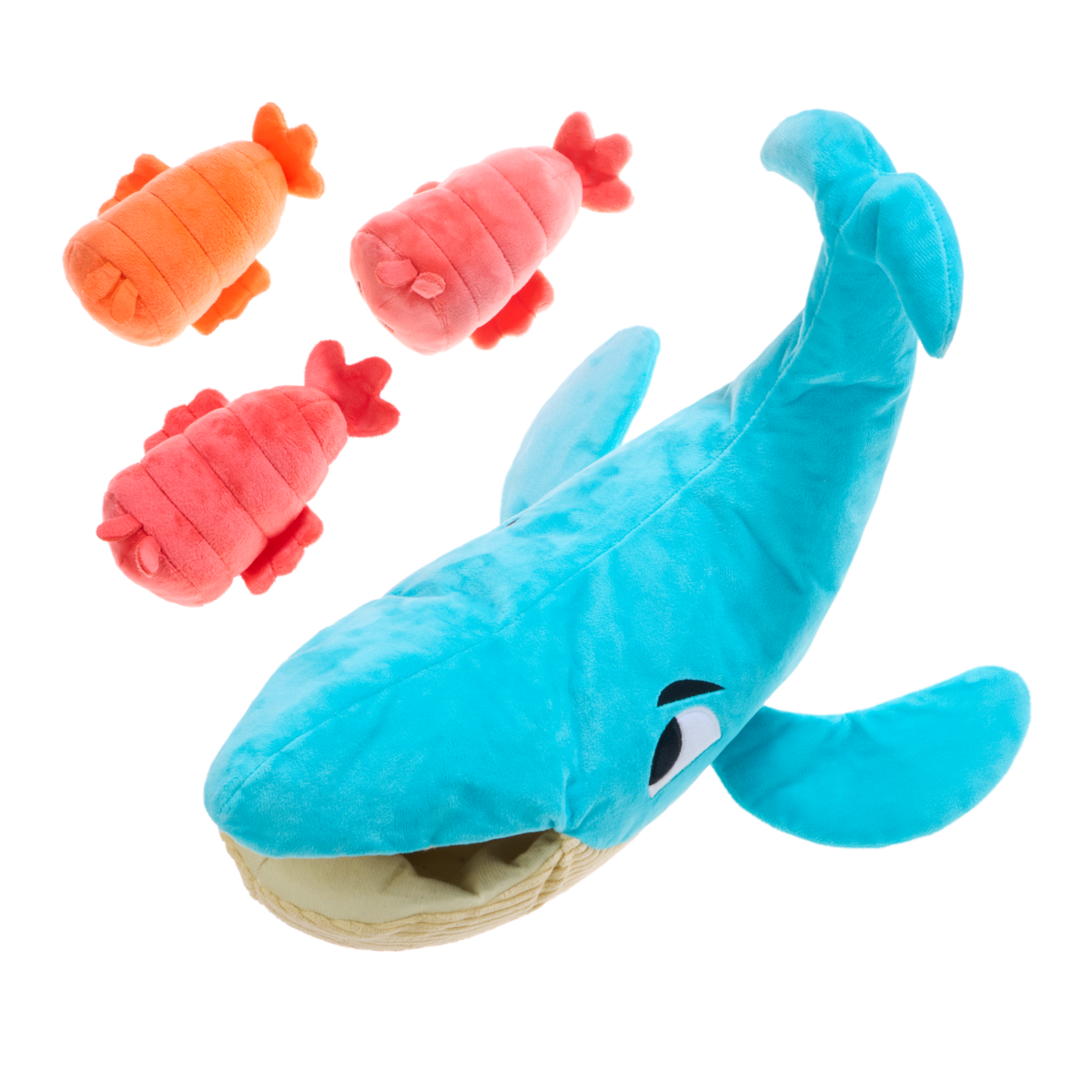 Hungry Hungry Humpback Plush Extra-Large + Multi-Part Dog Toy