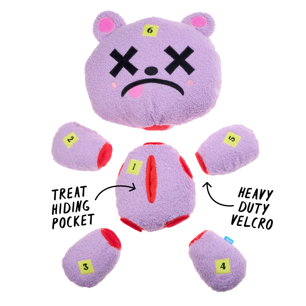 Deady Bear Plush Extra-Large + Multi-Part + Enrichment Dog Toy – BARK