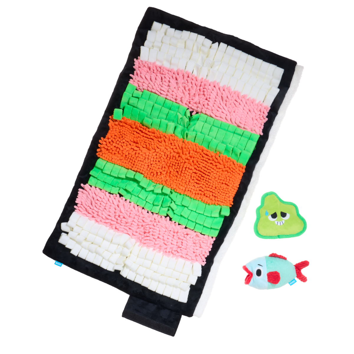 Chewshi Roll Snuffle Mat Plush Multi-Part + Enrichment Dog Toy